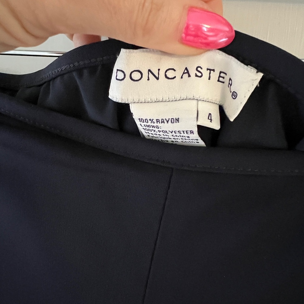 ~Doncaster Matte Jersey Navy Pants Sz. 4 *EUC* MSRP: $298+tax